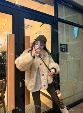 ENFUR |  小奶宝  半卷托斯卡纳皮毛一体皮草外套GG78306