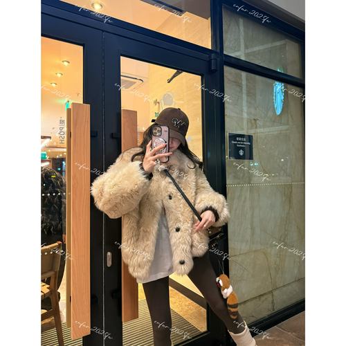 托斯卡纳皮毛一体皮草外套