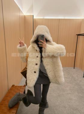 ENFUR | 云上雪岛 连帽款托斯卡纳皮毛一体皮草外套 GG78168