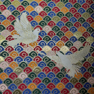 松风水涧原创明制汉服补子织金仿妆花叠云纹鸽子补