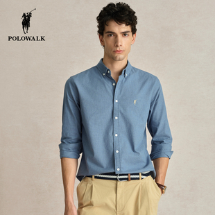 保罗商务休闲磨毛上衣全棉衬衣AP1W44250521 衬衫 POLOWALK男式 长袖