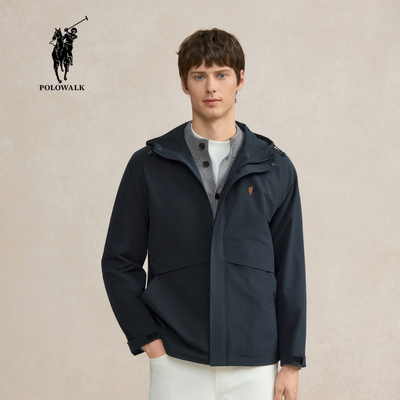 POLOWALK男装2025秋季保罗新品男式休闲直筒夹克外套AM4W53130021
