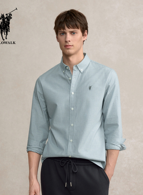 POLOWALK男装2025秋季保罗新品男式直筒长袖时尚衬衫AF5W53250071