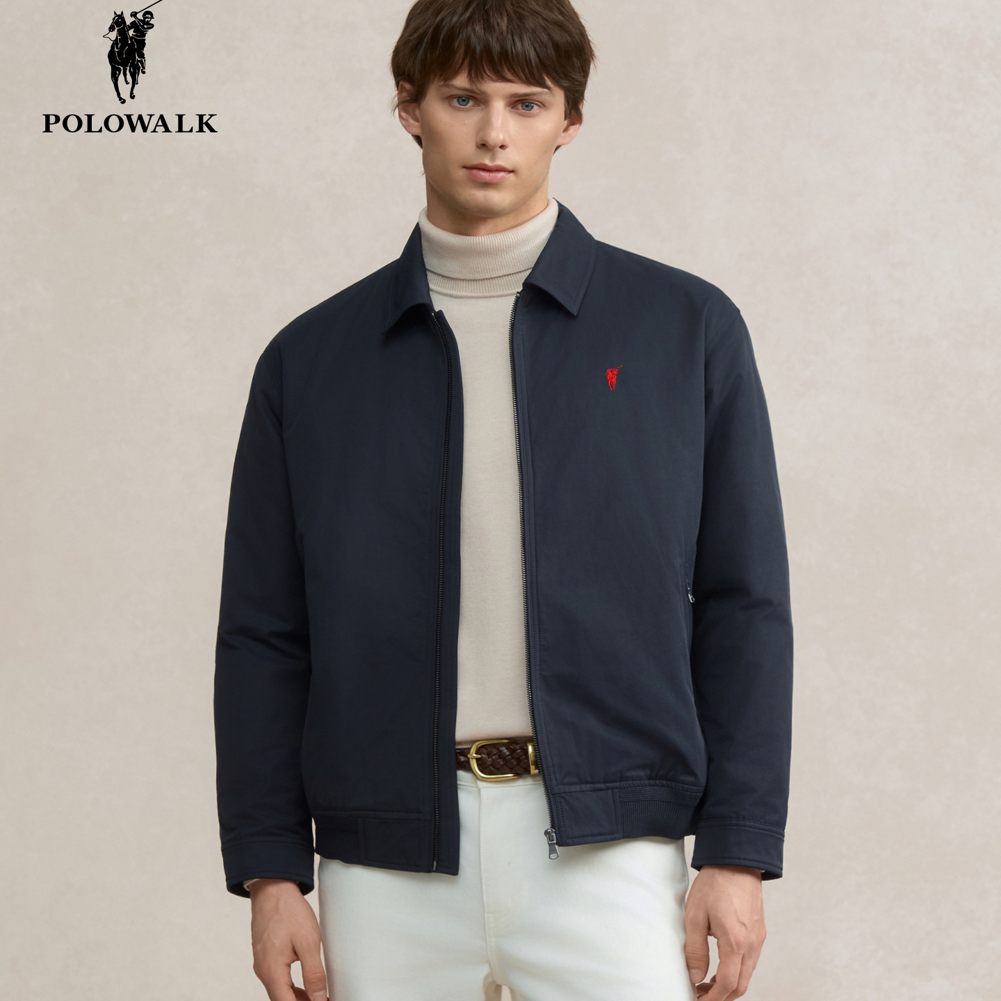 POLOWALK男式夹克2025冬季新品翻领休闲男装茄克上衣AK8W54130623