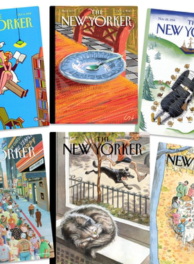 纽约客杂志New Yorker系列海报装饰画艺术小清新复古文艺卧室墙画