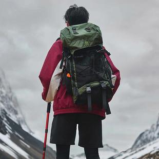 大容量潮牌旅行包男士 背包 風登山包多功能戶外雙肩包防水新款 工裝
