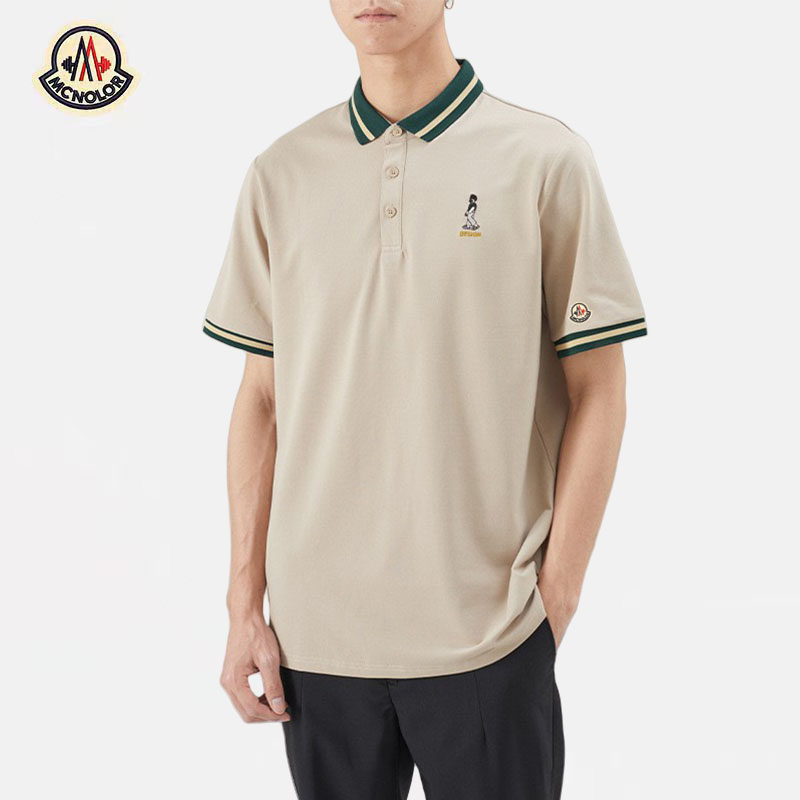 香港直邮正品蒙口米夏polo衫男短袖潮青少年翻领刺绣潮流拼色t恤