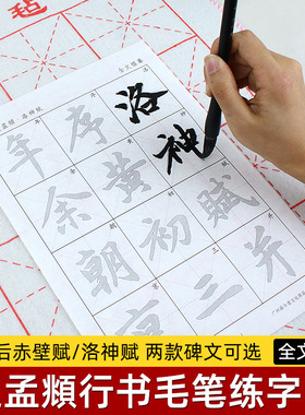 赵孟俯行书字帖洛神赋前后赤壁赋描红临摹练字帖学生成年初学者赵孟俯行楷入门练习毛笔字套装