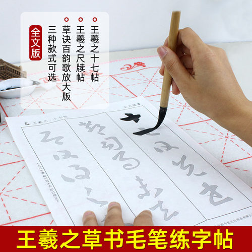 王羲之草书临摹练字帖十七帖成人