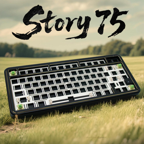 Story75 机械键盘客制化套件铝合金gasket金属cnc铝坨坨三模RGB