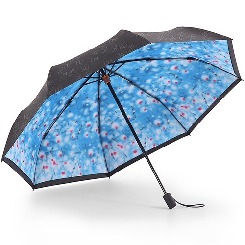 超轻双层女款防晒遮阳伞三折