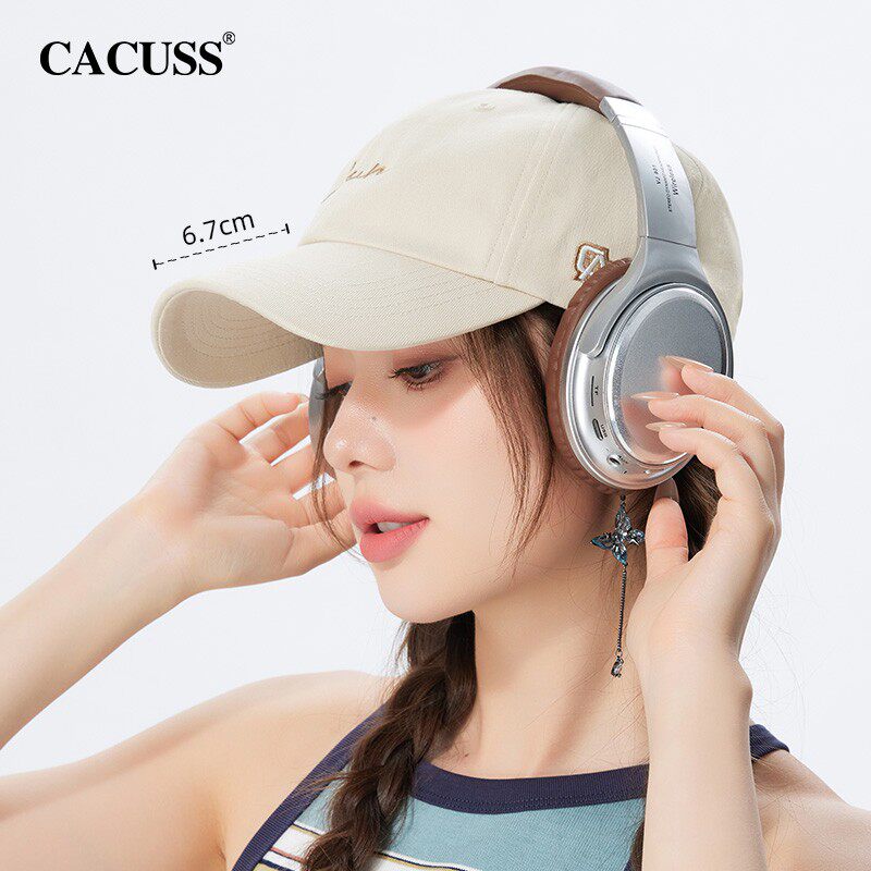 CACUSS帽子女款2025新款棒球帽春夏软顶显脸小防晒帽刺绣鸭舌帽男