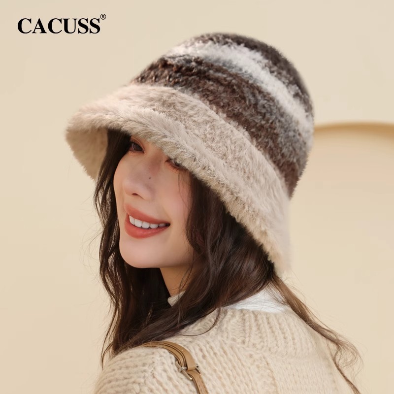 cacuss冬季毛绒保暖渔夫帽