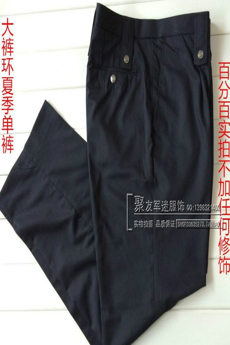 保安藏青色毛料执勤服可调节薄款