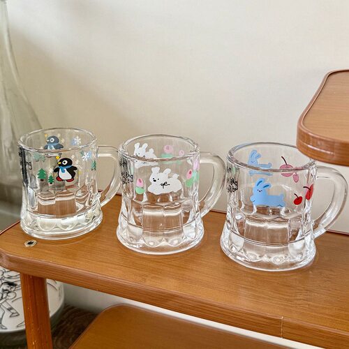 韩国ins可爱小酒杯家用高颜值玻璃白酒杯烧酒杯一口杯迷你清酒杯