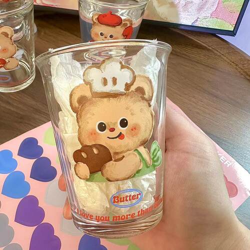 玻璃卡通可爱好看早餐杯