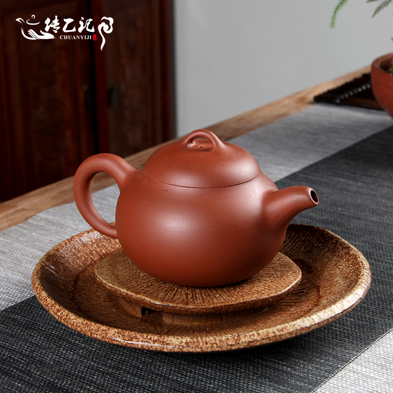 荣昌陶安陶纯手工红泥瓜壶四大名陶功夫茶具全手工泡茶壶非紫砂壶