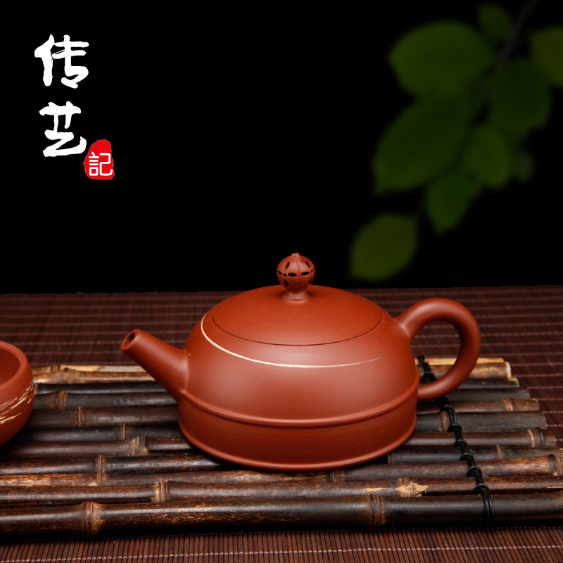 荣昌陶安陶纯手工宝珠壶200cc 四大名陶茶壶功夫茶具全手工紫砂壶