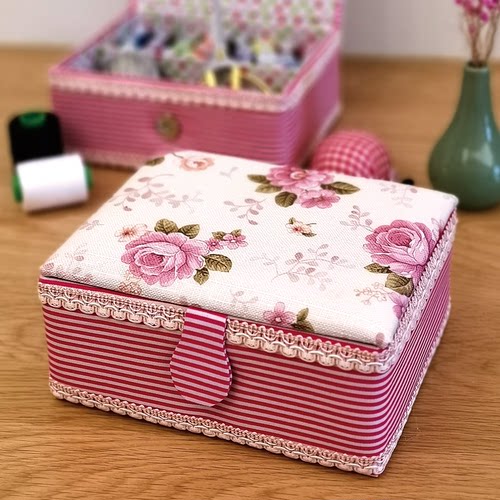 锦婚记家用针线盒配24色线金剪子