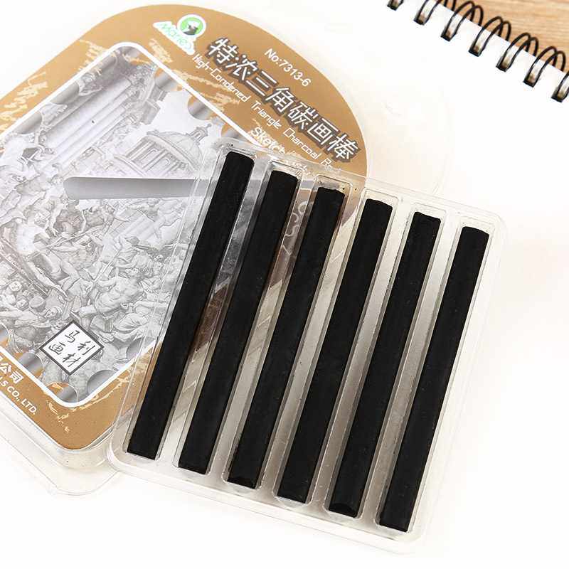 马利特浓炭笔速写专用素描碳棒条美术专业绘图素描铅笔炭棒条绘画