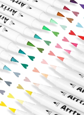 Arrtx阿泰诗软头丙烯马克笔单支防水不透色速干咕卡diy涂鸦绘画笔