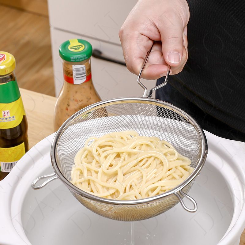日本进口漏勺过滤网豆浆沥水捞面饺子油炸漏火锅网筛漏网高汤残渣