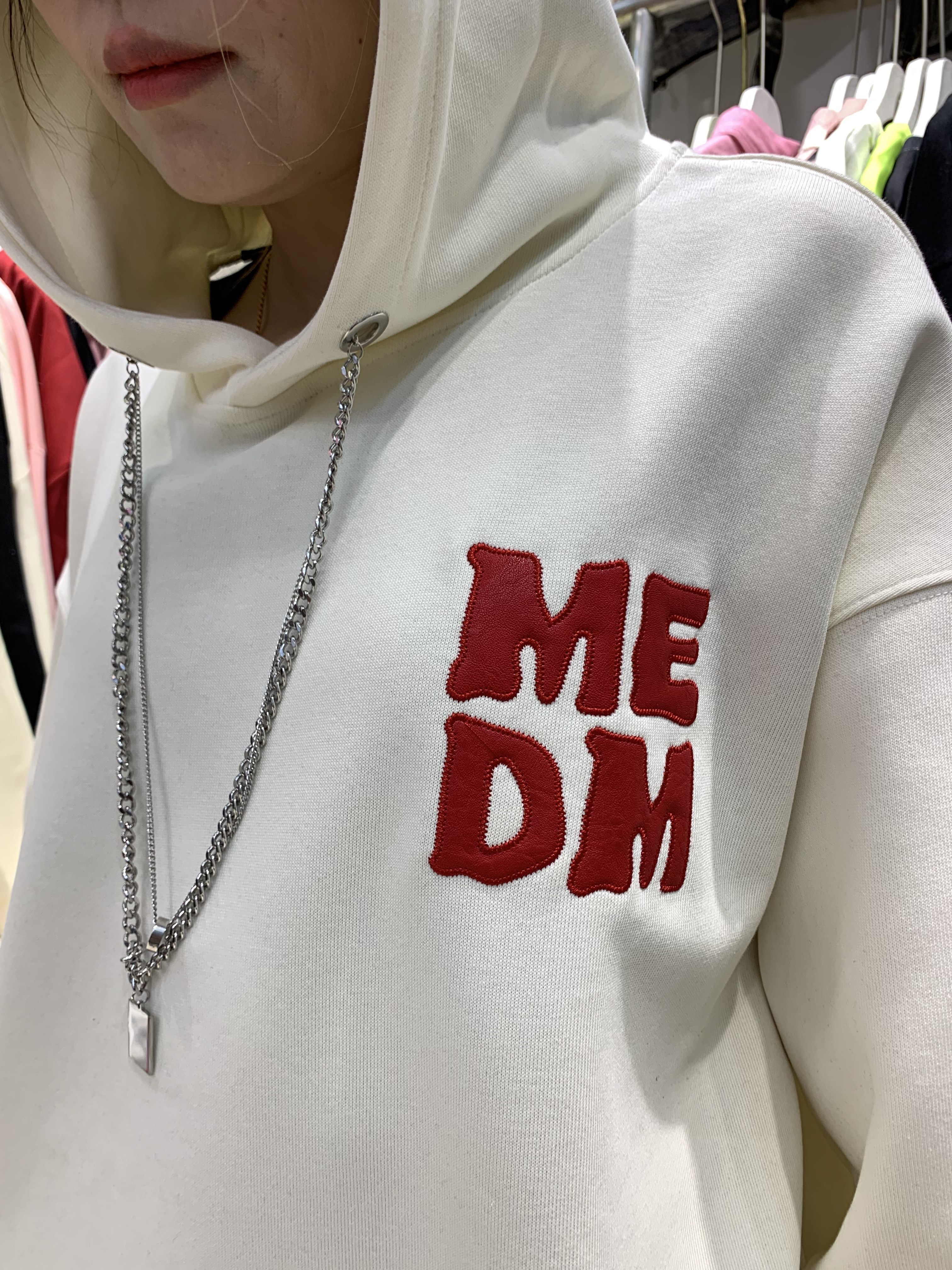 木一橙无性别穿搭美式高街刺绣字母连帽卫衣春款hiphop潮牌宽松