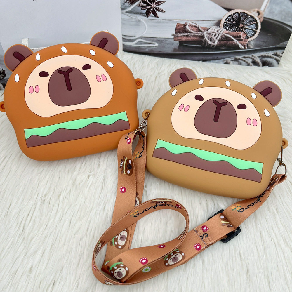 卡皮巴拉斜挎包硅胶儿童小挎包女可爱卡通零钱包水豚单肩学生包包,玩具/童车/益智/积木/模型,斜挎包/拎包/腰包,淘宝优惠券,粉丝福利购,淘宝优惠卷