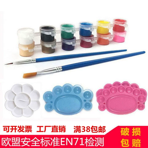 Пигментированный акрил, детский комплект для начинающих, оптовые продажи, 3 мл, 12 цветов, ручная роспись