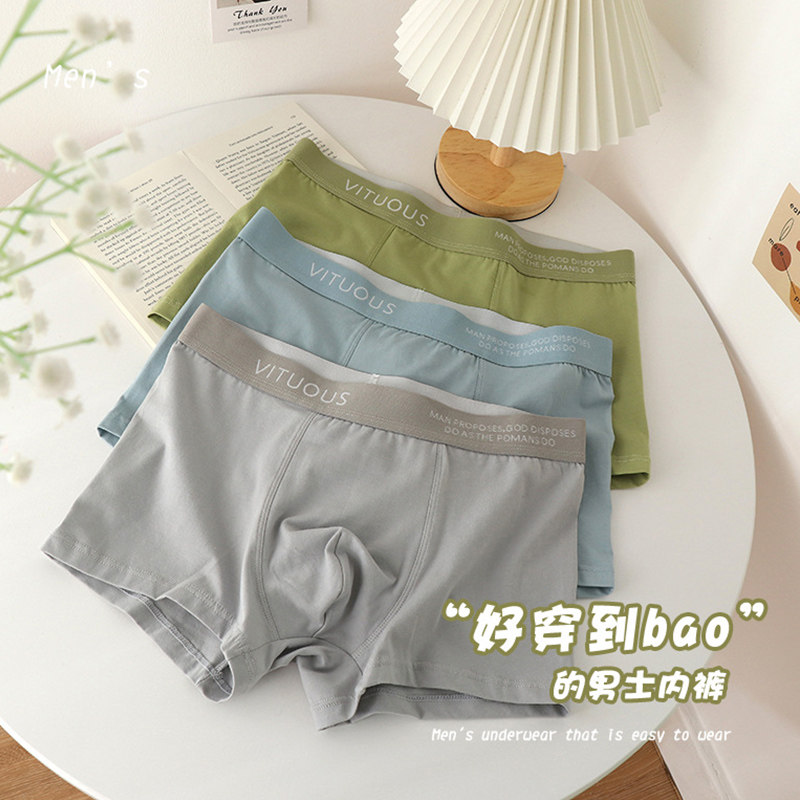 外贸男士内裤纯棉秋冬青少年抗菌