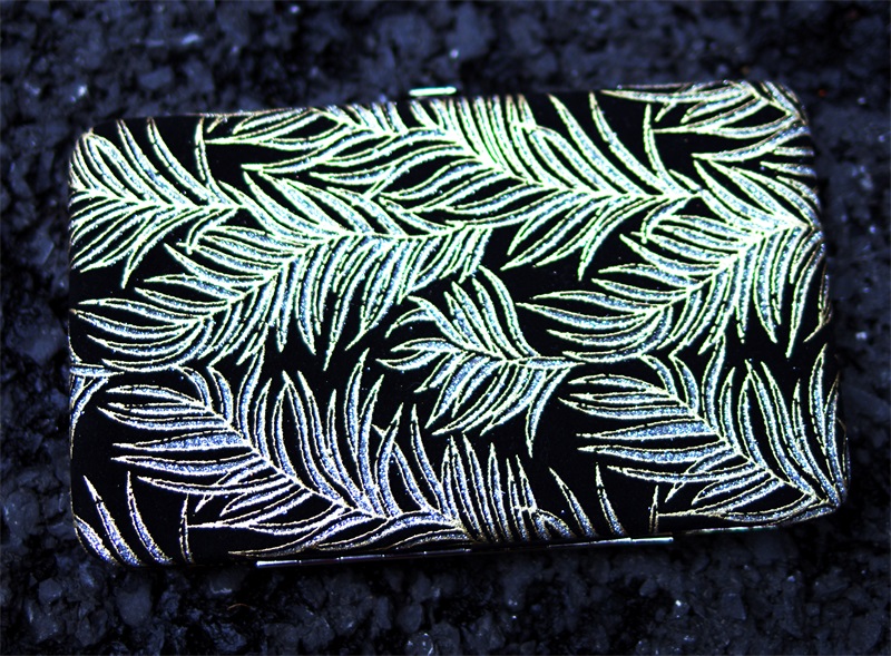 钱夹黑色印花休闲手拿包