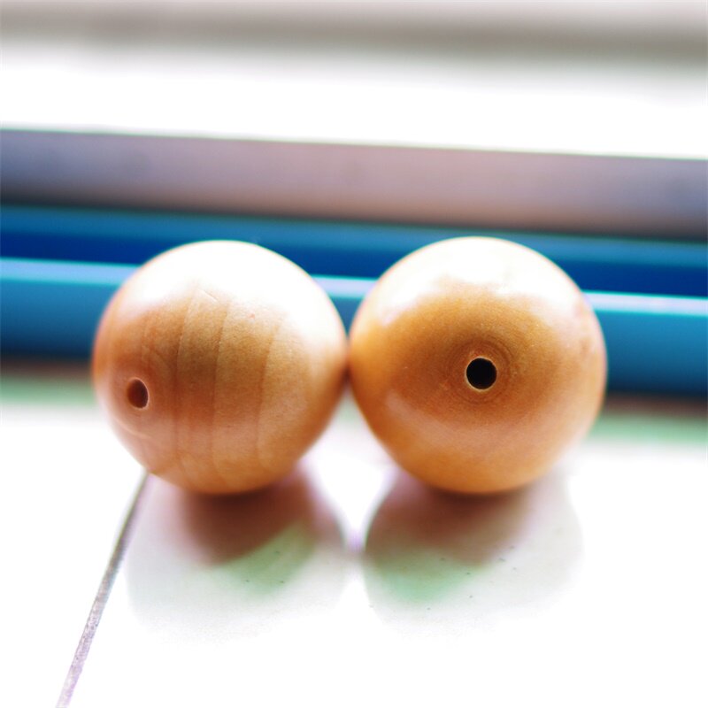 2.7CM 천연색 단일 구멍 둥근 나무 구슬 각 2위안 4위안 2개