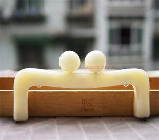 17.5-20.5cm白色黑色大珠头亚克力口金新款 微马鞍形口金45元/个