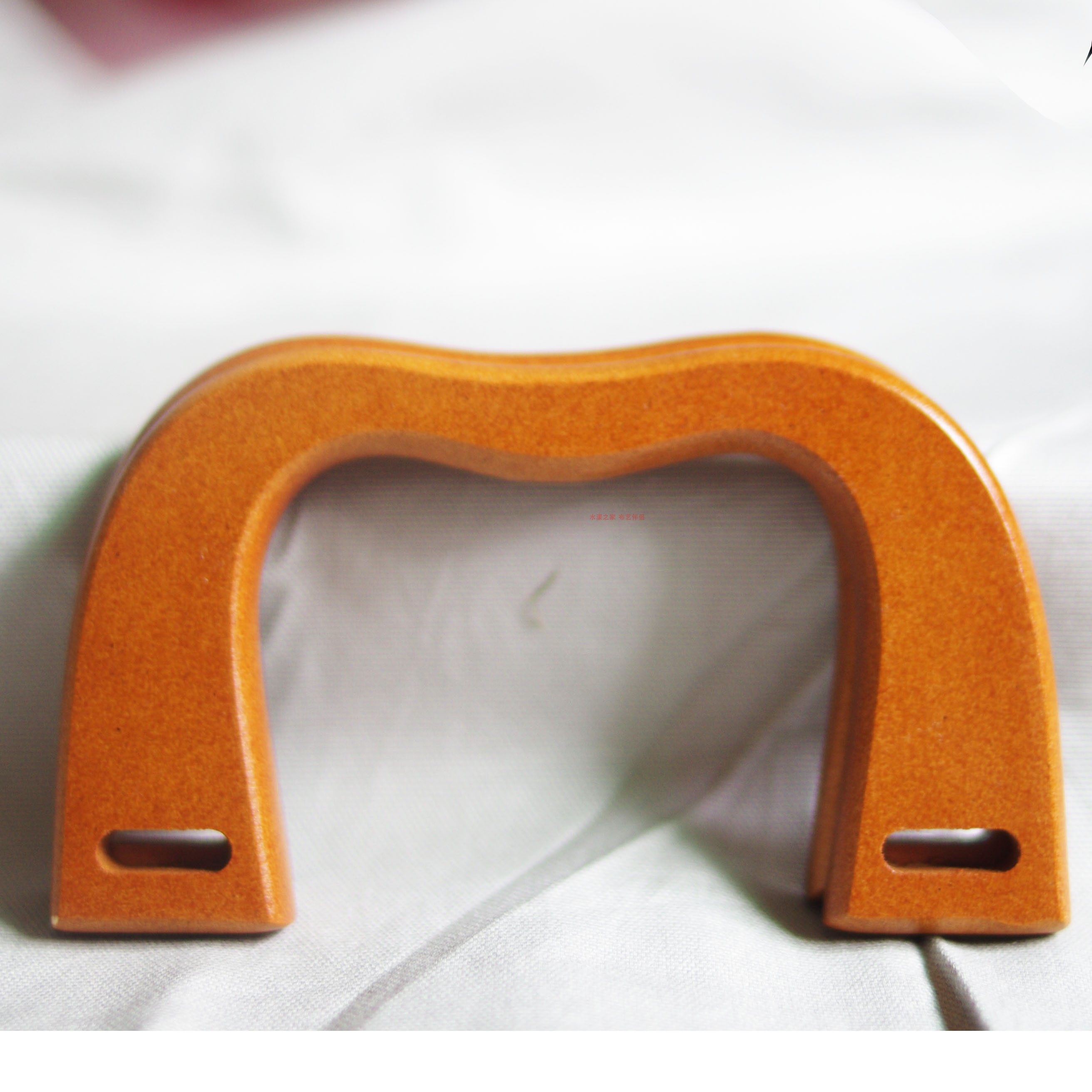 新款小巧m型咖啡色木手挽木提手木质提把diy包手柄13元/对