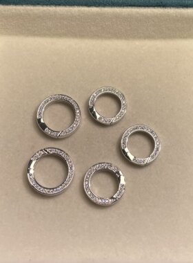 万能扣925银开口调节扣
