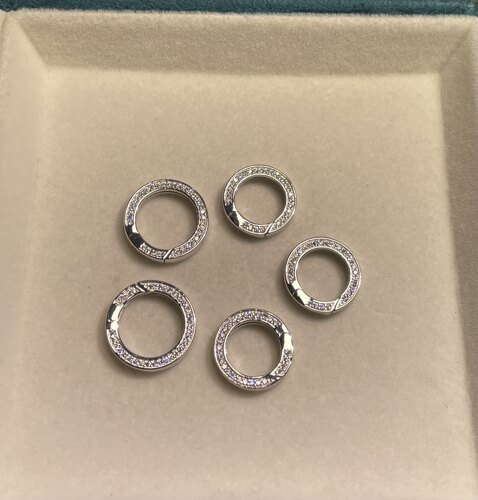 万能扣925银开口调节扣