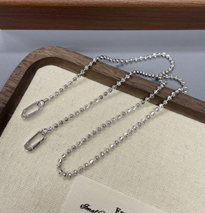 S925银意大利工艺 2.5mm钻石星光链 珠光宝气 K金平替轻松扣项链