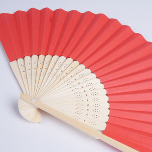 空白纸扇小号折扇迷你白扇子7寸儿童diy绘画扇子幼儿园手工制作材
