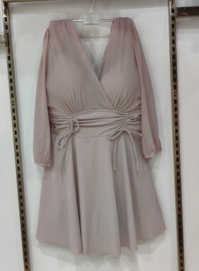 维佳诗泳衣连体裙子女士显瘦遮肚大胸大版型保守泡温泉泳装A0203