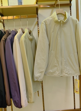 麦桐6906秋冬女士时尚休闲立领羊毛轻薄棉衣外套夹克拉链保暖上衣