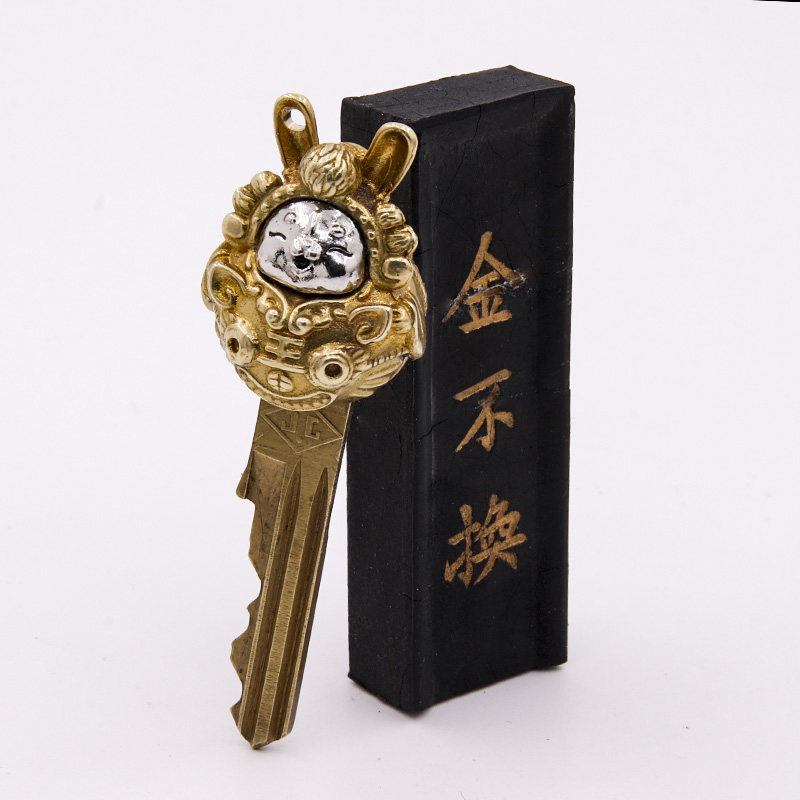 兔爷钥匙扣挂件定制改装汽车摩托车电动车钥匙胚柄头外壳套替换头