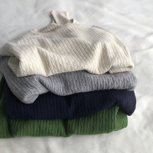 高密安迪绒细绞花亲肤简约佰搭长袖针织衫纯色弹力打底毛衣秋新款