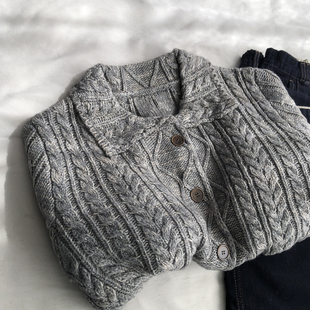 羊毛粗针麻花翻领毛衣外套女森系复古韩版百搭休闲厚开衫秋冬