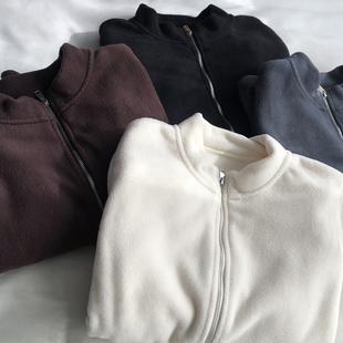 暖春’立领/摇粒绒保暖超轻休闲外套女韩版休闲正肩拉链开衫卫衣