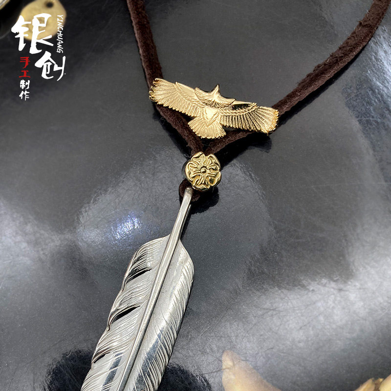 银创鹫见太郎金珠隔离珠s925银锁珠男项链情侣手工饰品大孔银珠子