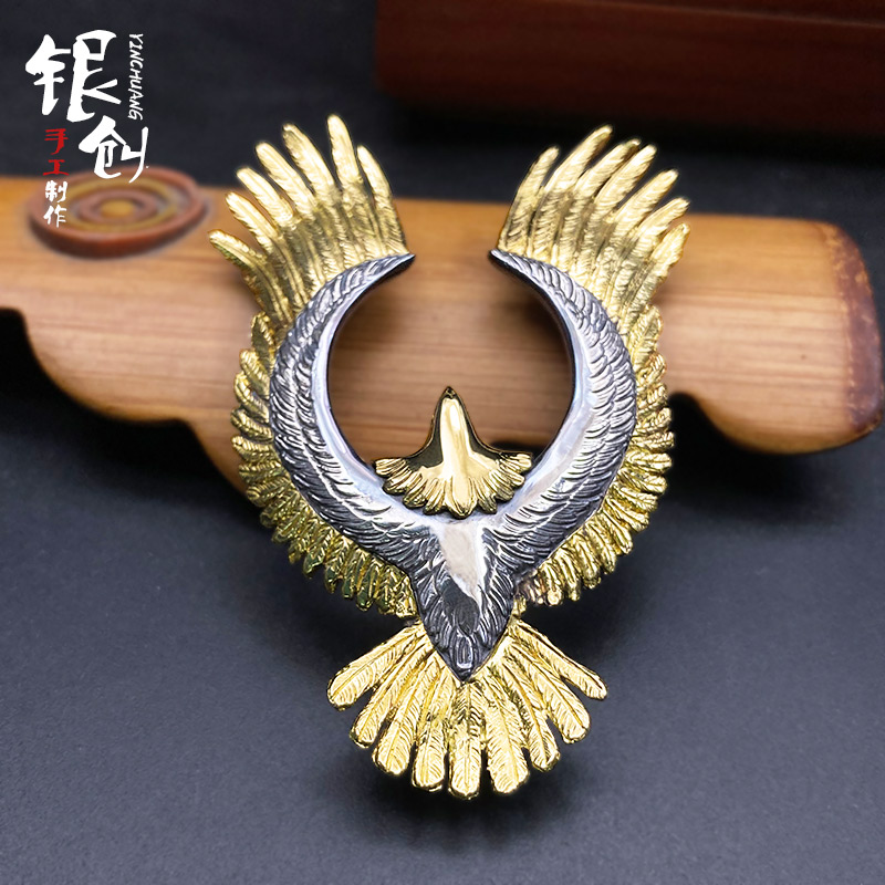 HorizonBlue金头先金间金鹰吊坠