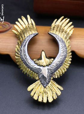 HorizonBlue金头先金间金鹰吊坠