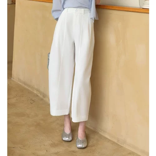 MKHF-[奶芙裤]马克华菲女装肤欧若风感透气直筒裤F52022A541