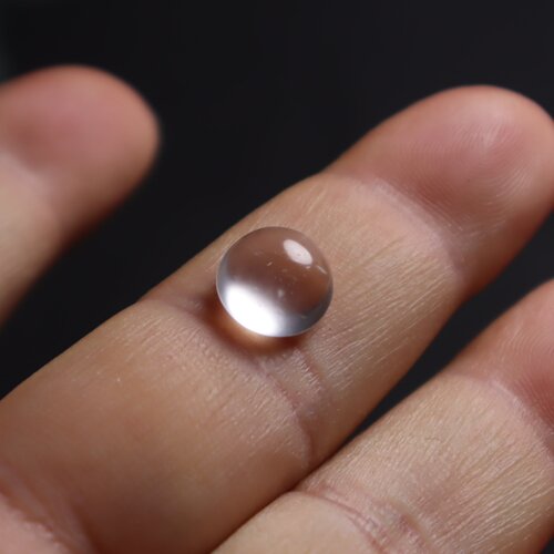 缅甸老坑冰种水沫玉圆形裸石