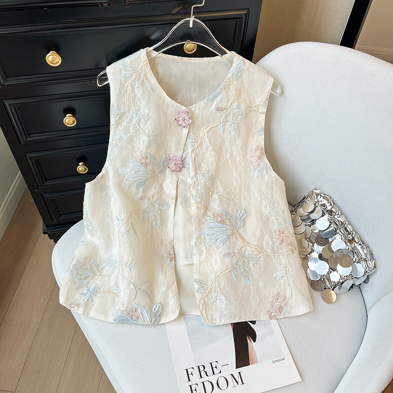 新中式国风马甲夏季复古盘扣爆款